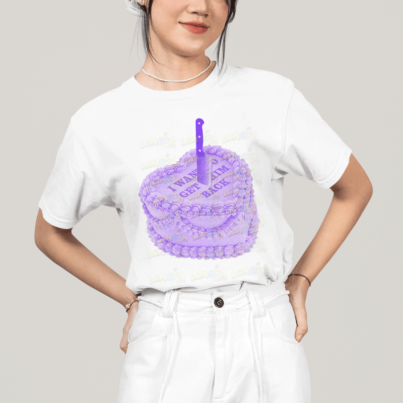 Camiseta Algodão Unissex T shirt Olivia Rodrigo Bolo Roxo