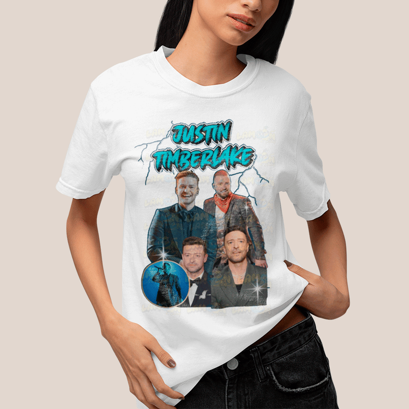 Camiseta Algodão Unissex T shirt- Justin Timberlake Cantor e Ator-