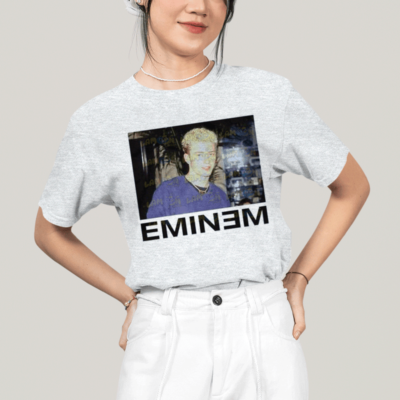 Camiseta Algodão Unissex T shirt- Justin Timberlake Eminem Meme-