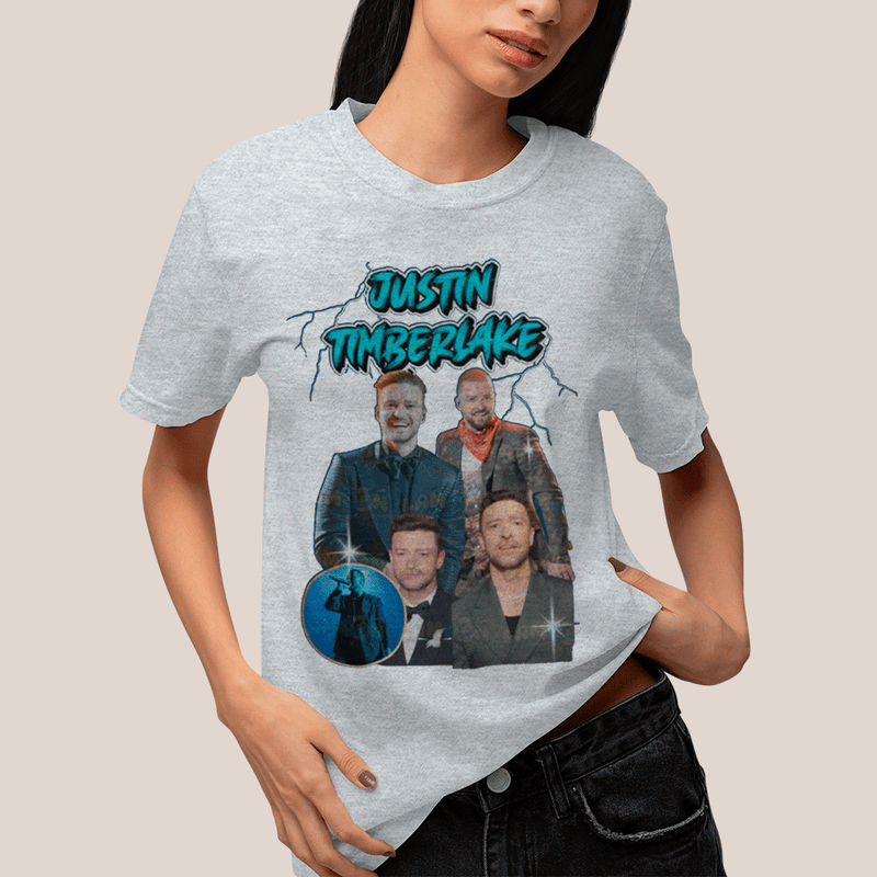 Camiseta Algodão Unissex T shirt- Justin Timberlake Cantor e Ator-