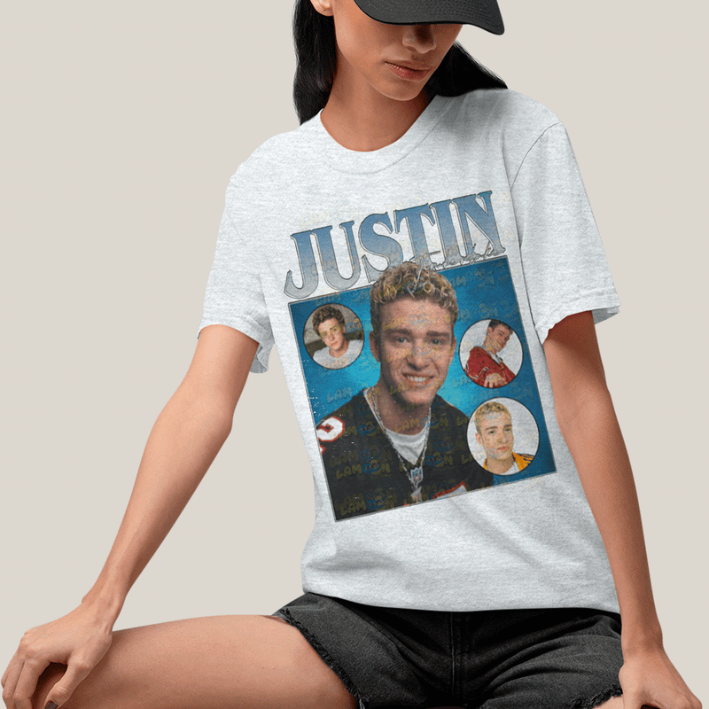 Camiseta Algodão Unissex T shirt- Camiseta Graphic Tee Tshirt Justin Timberlake Anos 2000
