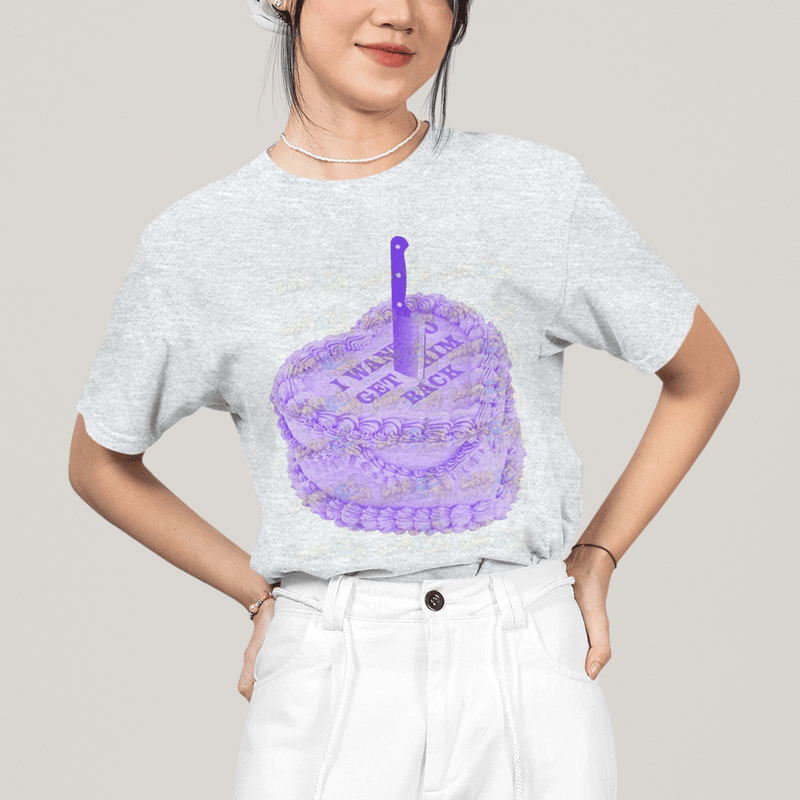 Camiseta Algodão Unissex T shirt Olivia Rodrigo Bolo Roxo
