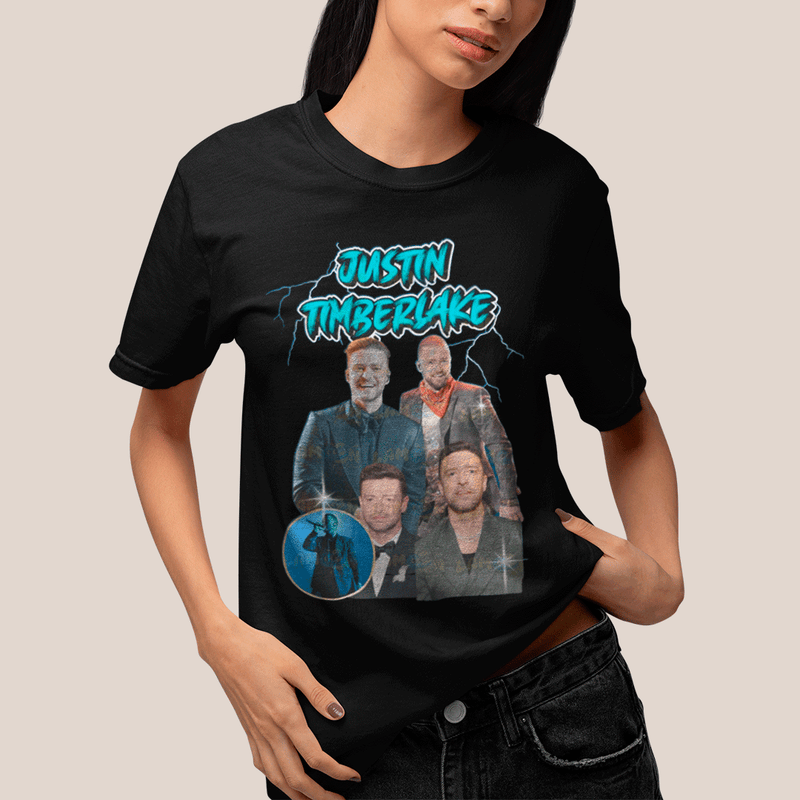Camiseta Algodão Unissex T shirt- Justin Timberlake Cantor e Ator-