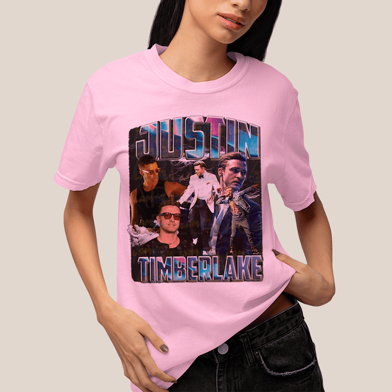Camiseta Algodão Unissex T shirt- Justin Timberlake Ator e Cantor