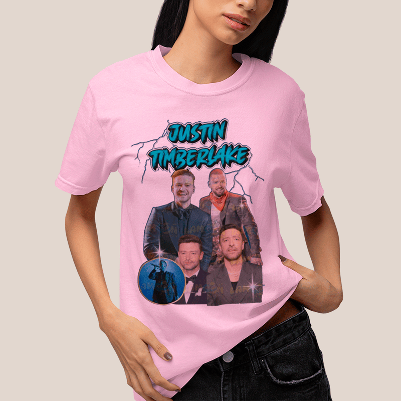 Camiseta Algodão Unissex T shirt- Justin Timberlake Cantor e Ator-