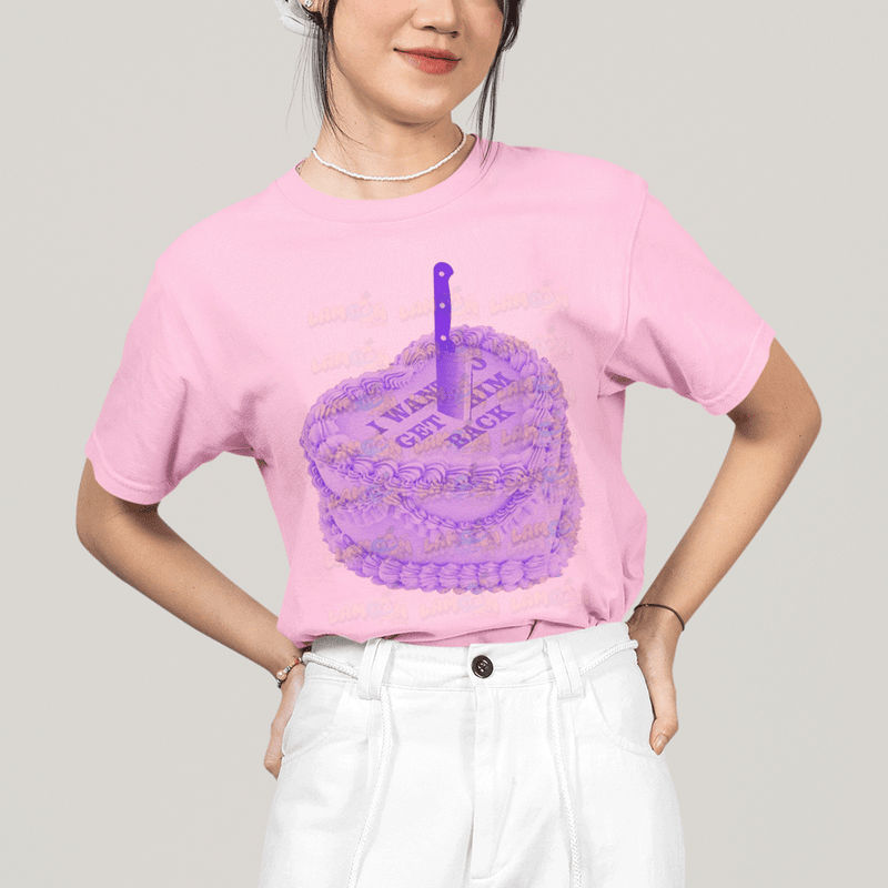 Camiseta Algodão Unissex T shirt Olivia Rodrigo Bolo Roxo