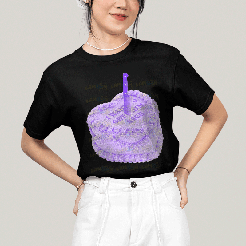 Camiseta Algodão Unissex T shirt Olivia Rodrigo Bolo Roxo