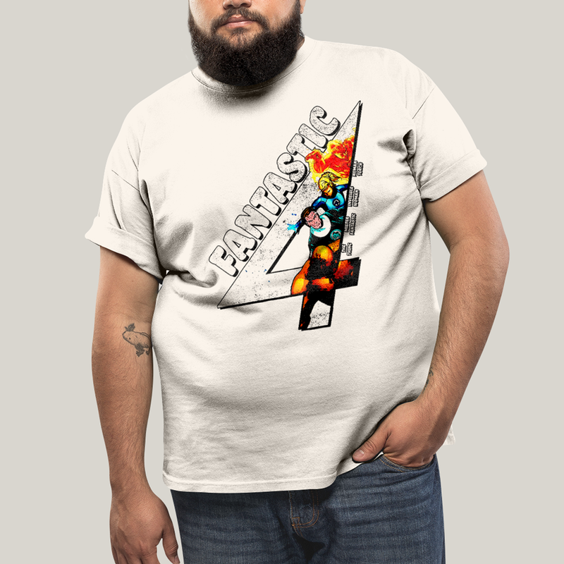 Camiseta Plus Size Algodão Unissex T shirt Quarteto Fantástico Fantastic 4