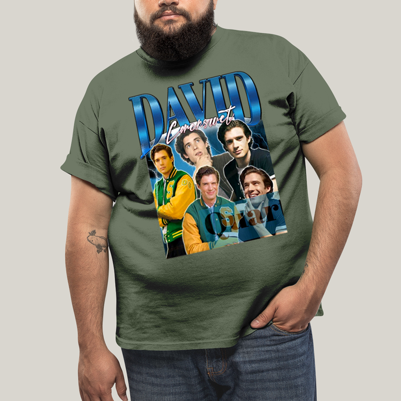 Camiseta Plus Size Algodão Unissex T shirt Superman David Corenswet Azul