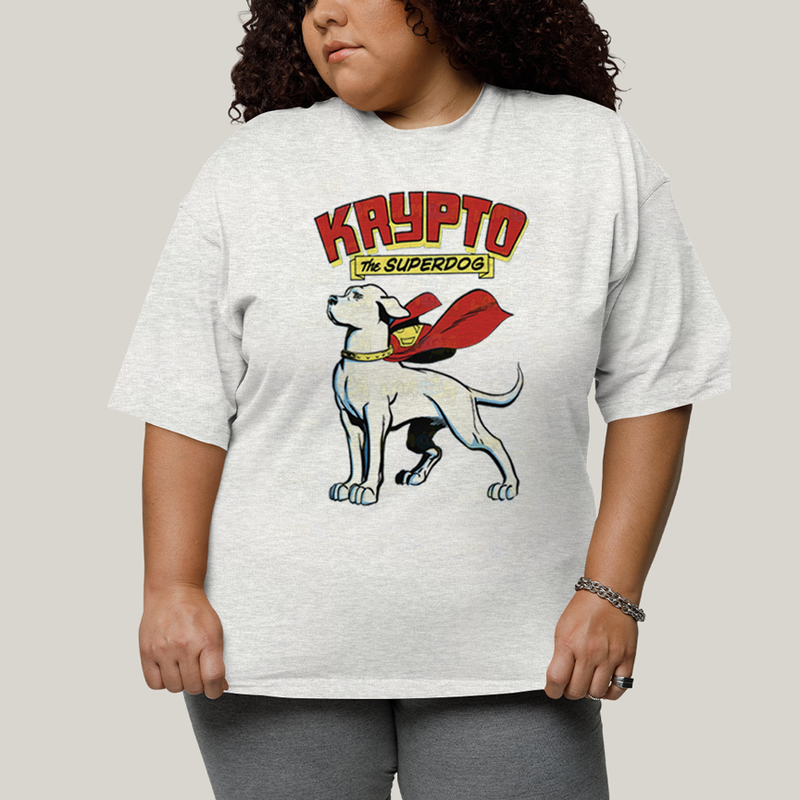 Camiseta Plus Size Algodão Unissex T shirt Superman Krypto Superdog