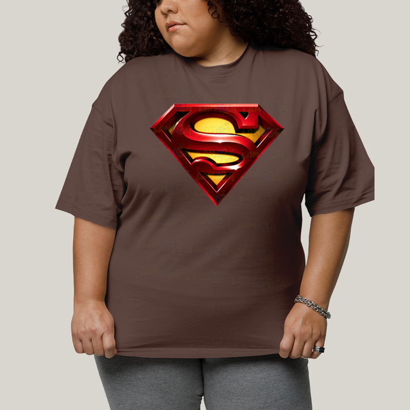 Camiseta Plus Size Algodão Unissex T shirt Superman Logo Clássica 4
