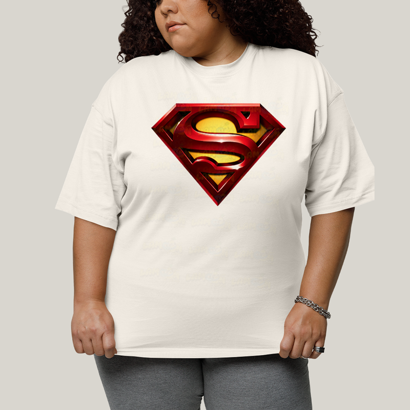 Camiseta Plus Size Algodão Unissex T shirt Superman Logo Clássica 4