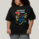 Camiseta Plus Size Algodão Unissex T shirt Quarteto Fantástico & Galactus Capa HQ