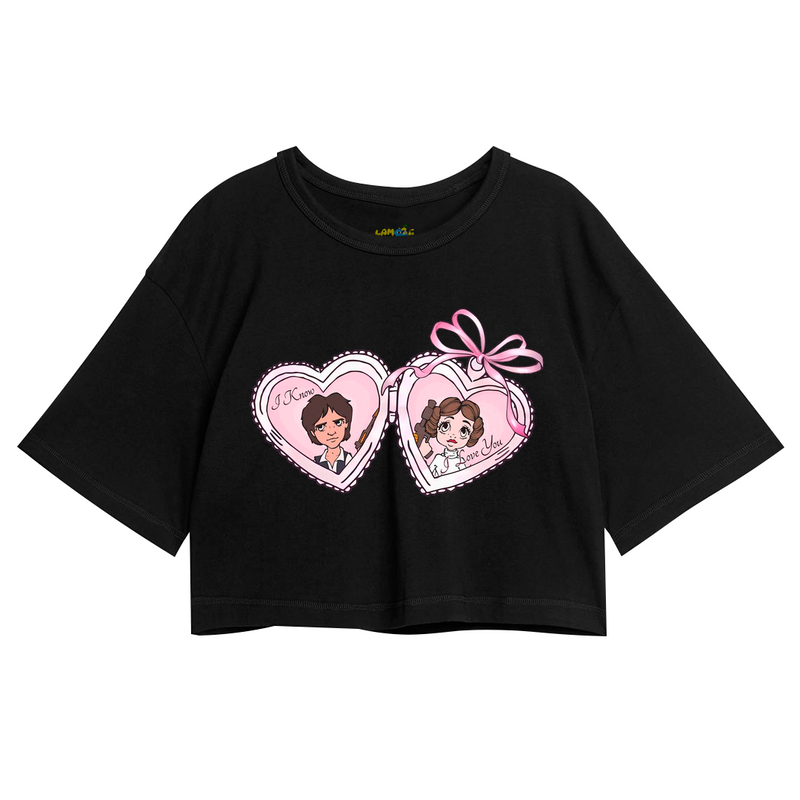 Cropped Oversized Casal Star Princesa Leia e Han Solo