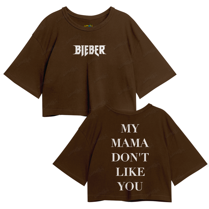 Cropped Oversized Justin Bieber My Mama Don´t Like You FC