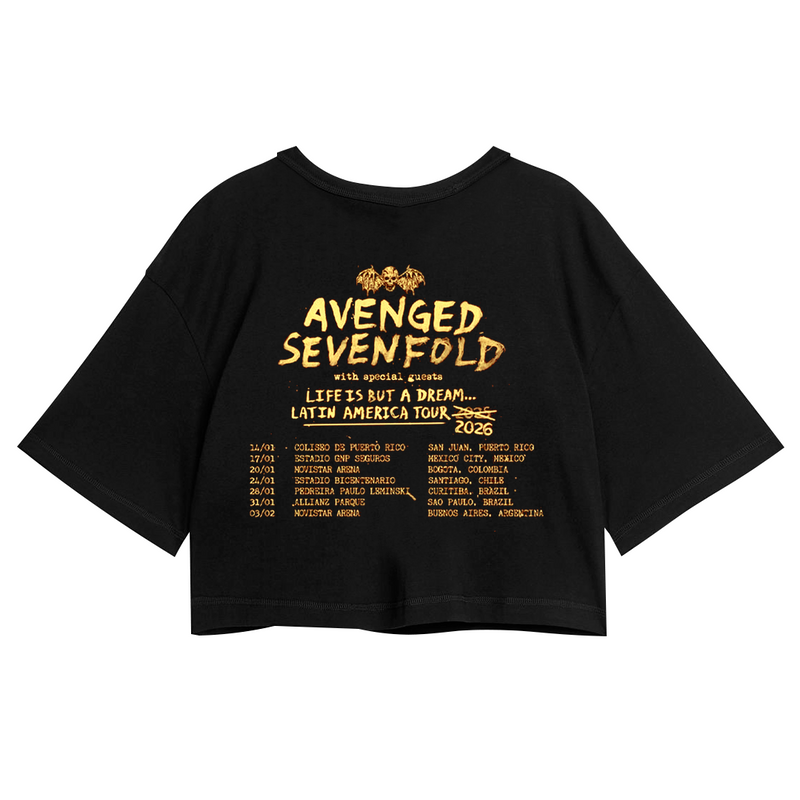 Cropped Oversized Avenged Seven Fold Cavaleiro FC