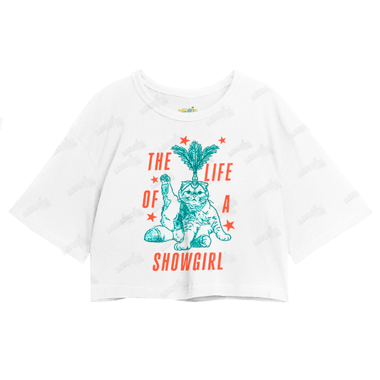 Cropped Oversized Algodão Taylor Swift Cat Showgirl