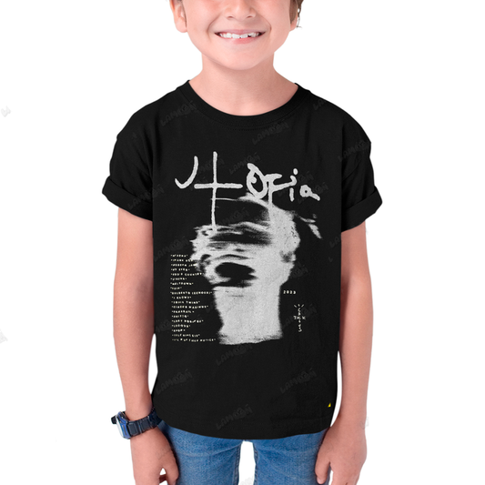 Camiseta Infantil Algodão Travis Scott Cactus Jack Utopia
