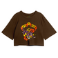 Cropped Oversized Roses Banda Welcome To The Jungle