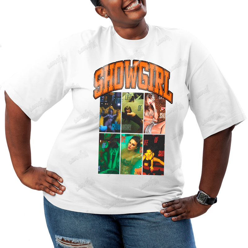 Camiseta Plus Size Algodão Taylor Swift Showgirl