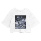 Cropped Oversized Algodão Justin Bieber Swag Black White