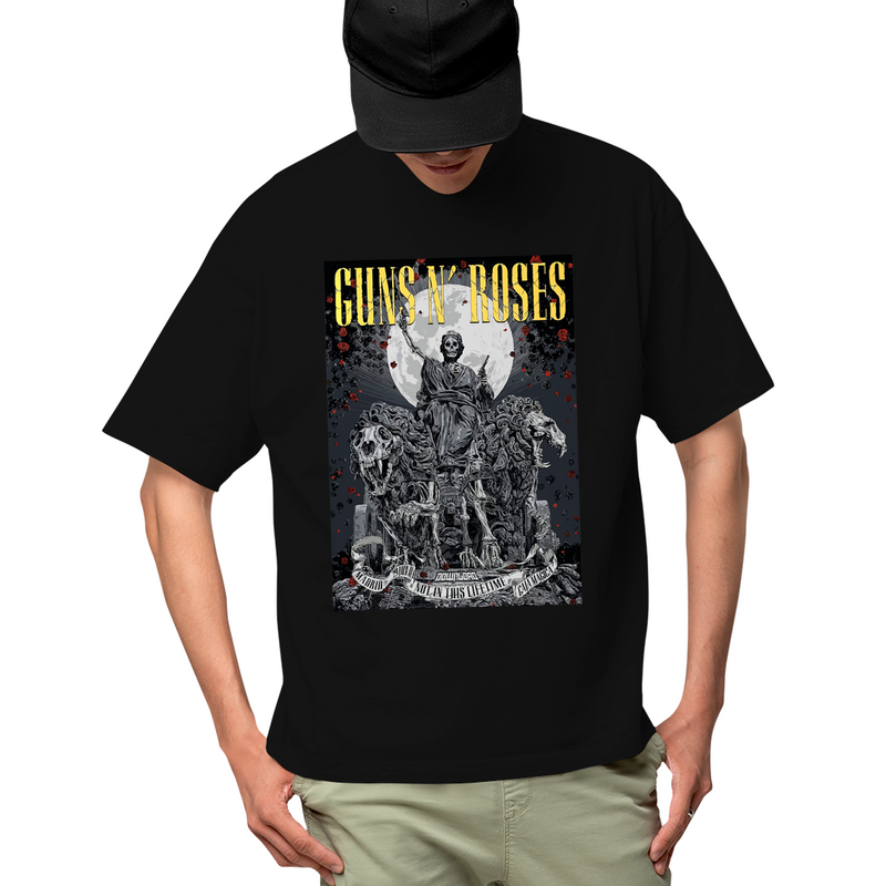 Camiseta Algodão Roses Banda Tour