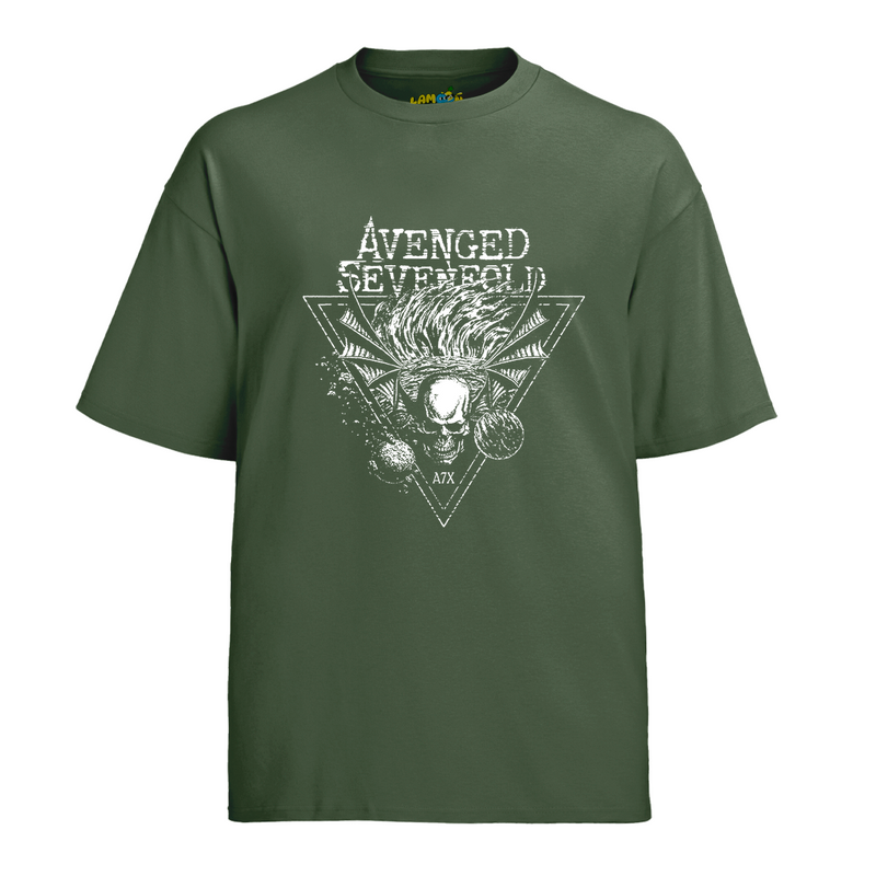 Camiseta Algodão Avenged Seven Fold Caveira Planetas