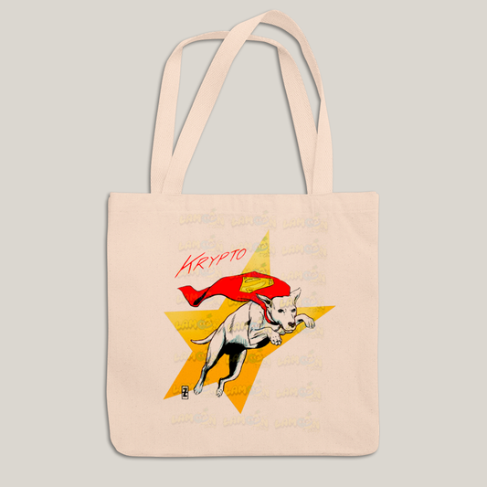 Sacola Ecobag Bolsa 38X40 Algodão- Superman Supercão Krypto Star