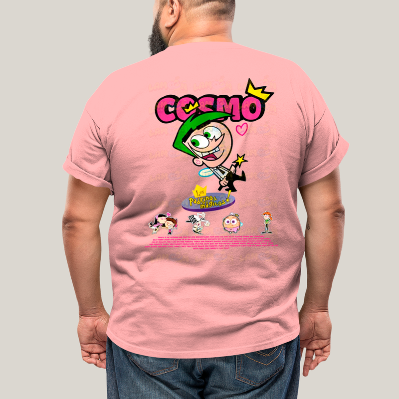 Camisa Algodão Unissex T shirt PLus Size Cosmo & Wanda BFF ou casal FC