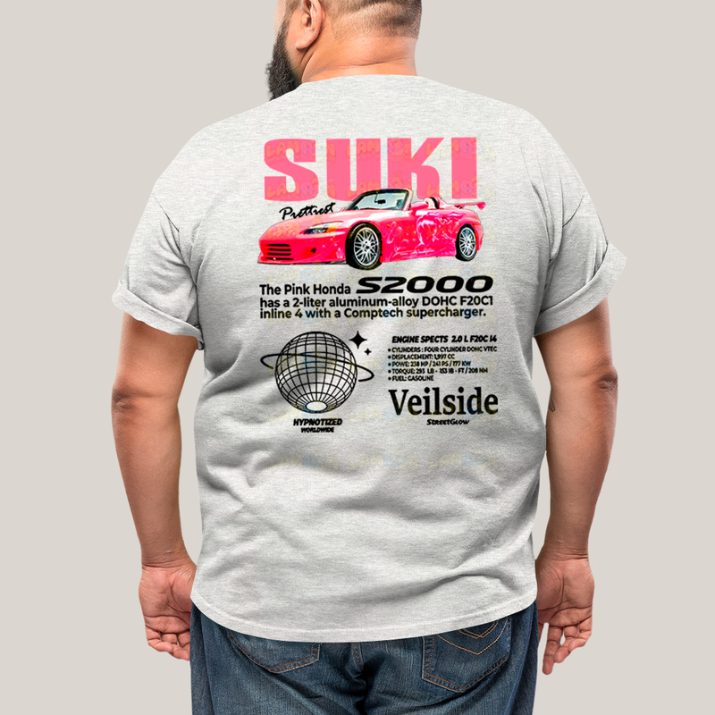 Camisa Algodão Unissex T shirt PLus Size Carros Suki & Bullet BFF ou casal FC