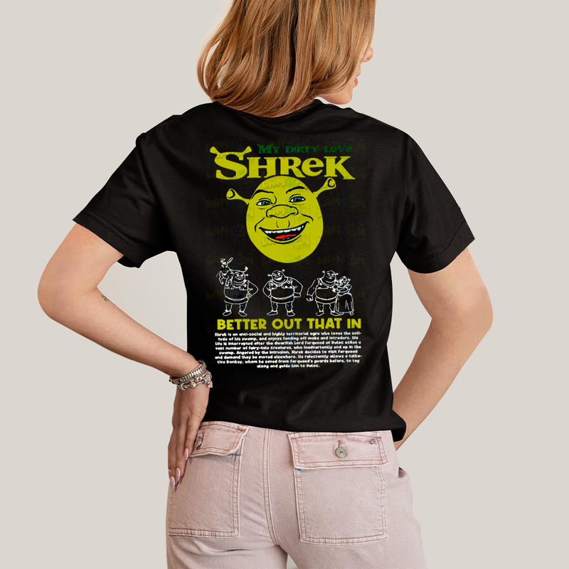 Camiseta Estampada Unissex Shrek e Fiona BFF ou casal FC
