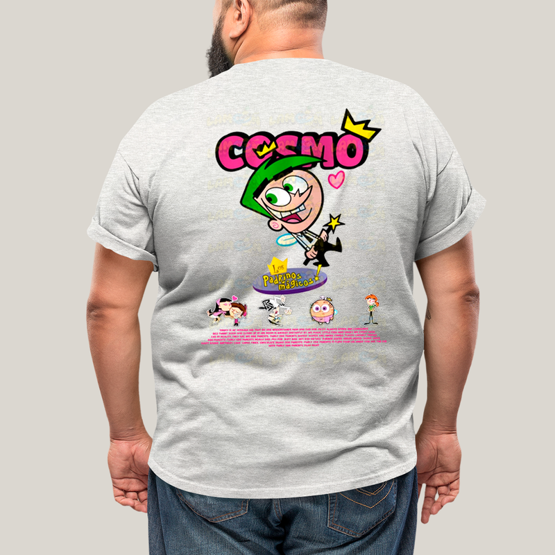 Camisa Algodão Unissex T shirt PLus Size Cosmo & Wanda BFF ou casal FC