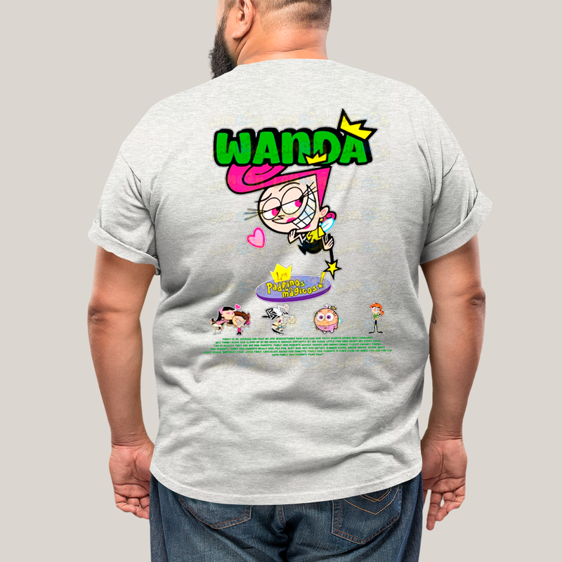 Camisa Algodão Unissex T shirt PLus Size Cosmo & Wanda BFF ou casal FC