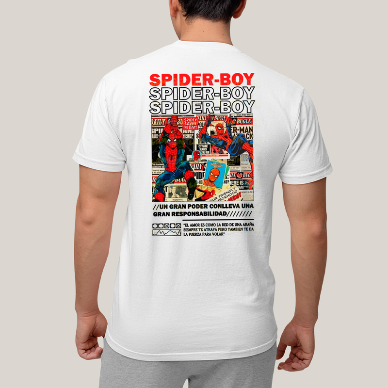 Camiseta Estampada Unissex Spider Boy e Spider Girl BFF ou casal FC