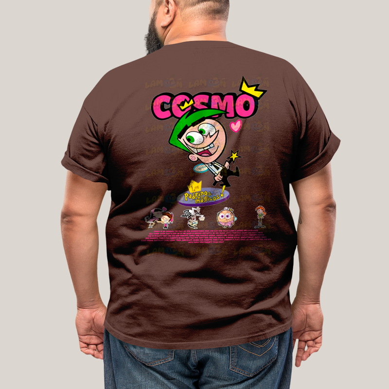Camisa Algodão Unissex T shirt PLus Size Cosmo & Wanda BFF ou casal FC