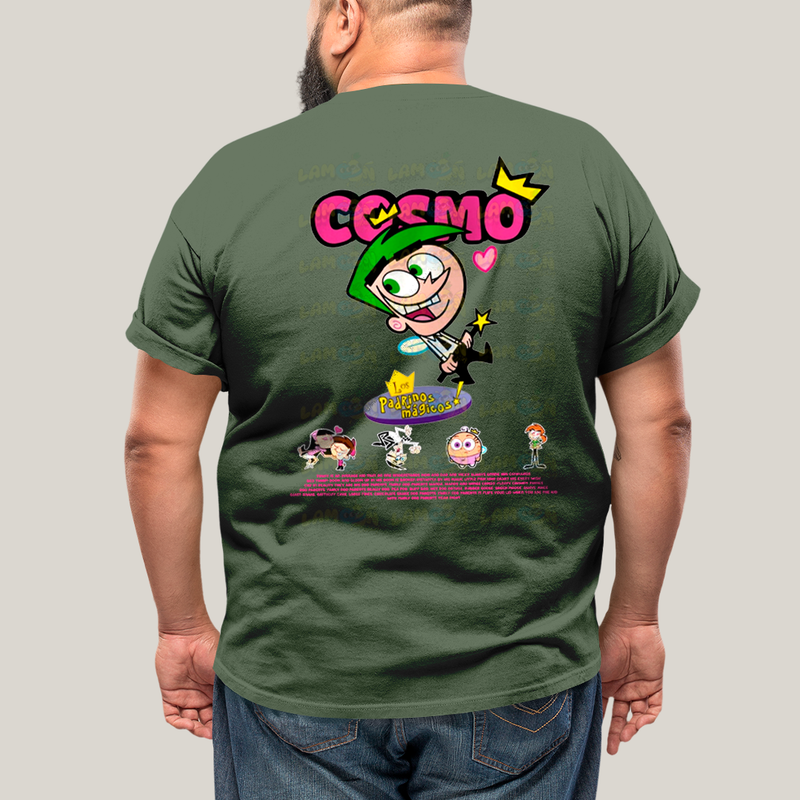 Camisa Algodão Unissex T shirt PLus Size Cosmo & Wanda BFF ou casal FC