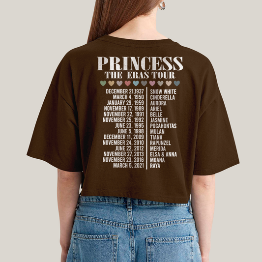 Cropped Oversized Algodão Unissex T shirt Lilo & Stitch Princess The Eras Tour FC