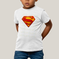 Camiseta Infantil Algodão Unissex T shirt Superman Logo Clássica