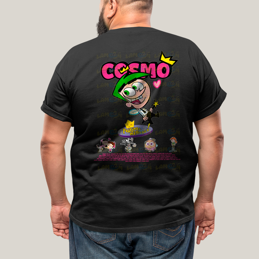 Camisa Algodão Unissex T shirt PLus Size Cosmo & Wanda BFF ou casal FC