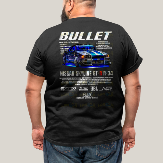 Camisa Algodão Unissex T shirt PLus Size Carros Suki & Bullet BFF ou casal FC
