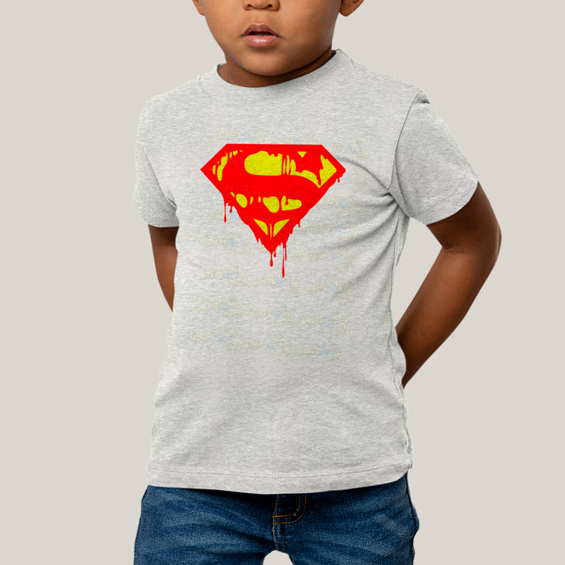 Camiseta Infantil Algodão Unissex T shirt Superman Logo Clássica 3
