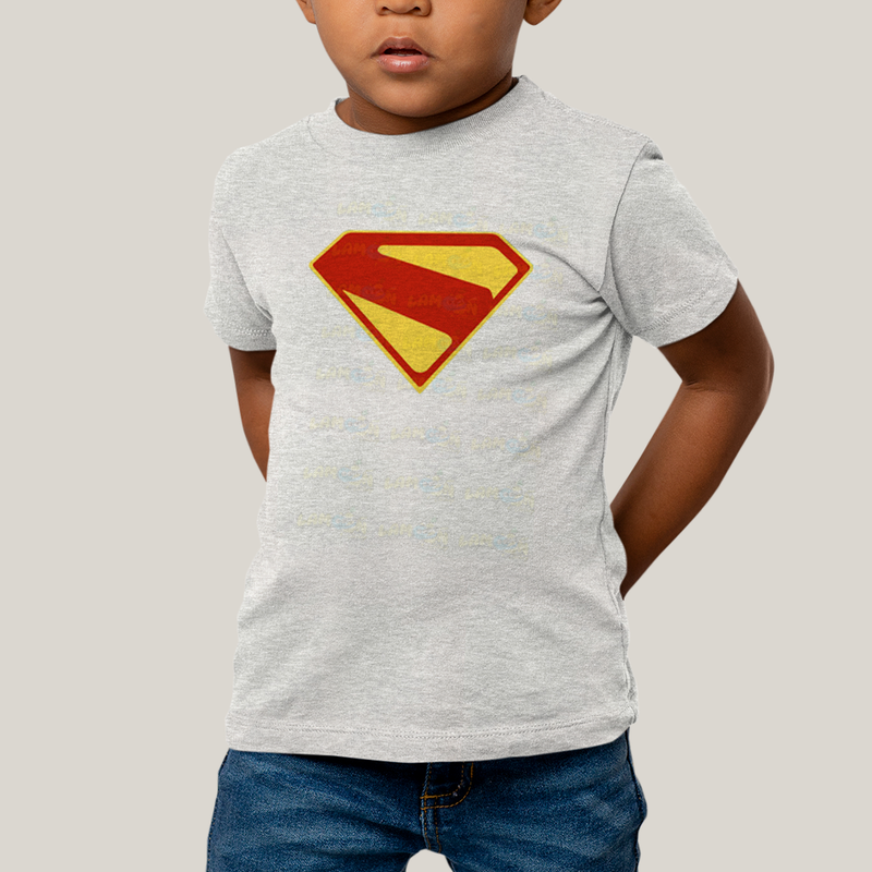 Camiseta Infantil Algodão Unissex Superman Legacy Logo 3