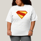 Camiseta Plus Size Algodão Unissex Superman Legacy Logo 3