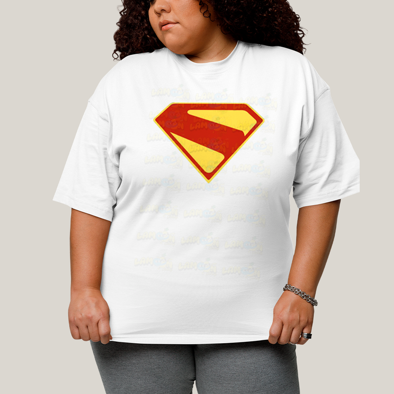 Camiseta Plus Size Algodão Unissex Superman Legacy Logo 3