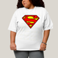 Camiseta Plus Size Algodão Unissex T shirt Superman Logo Clássica 2