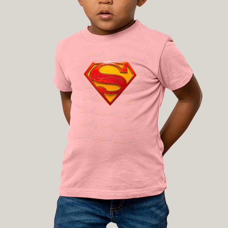 Camiseta Infantil Algodão Unissex T shirt Superman Logo Clássica
