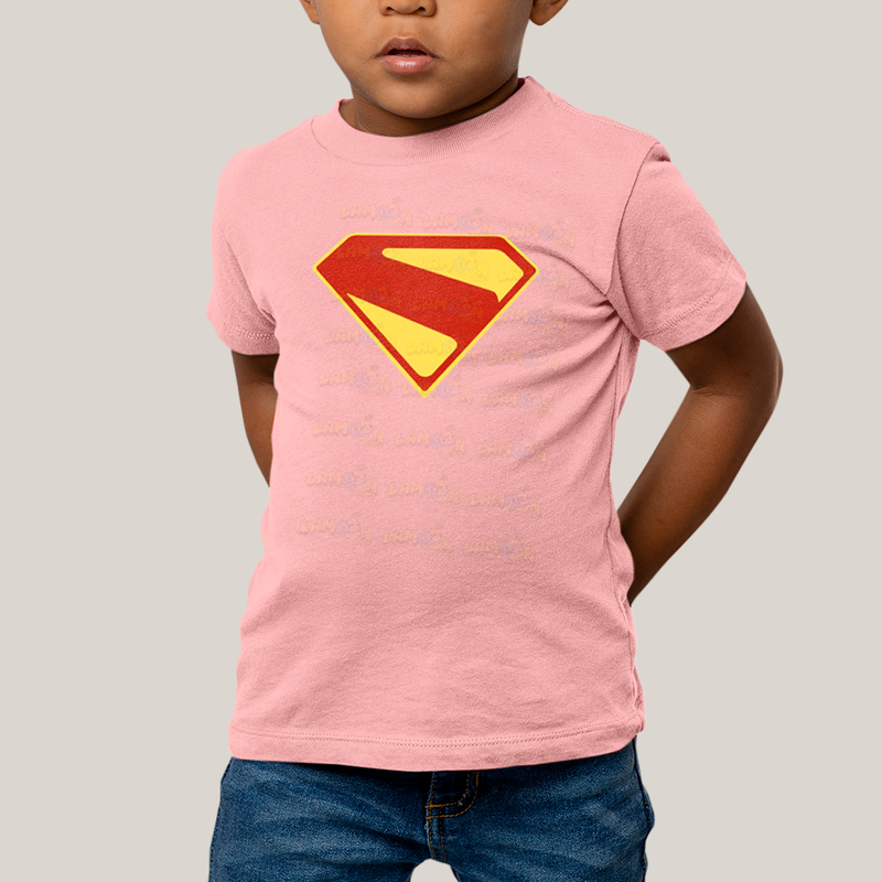 Camiseta Infantil Algodão Unissex Superman Legacy Logo 3