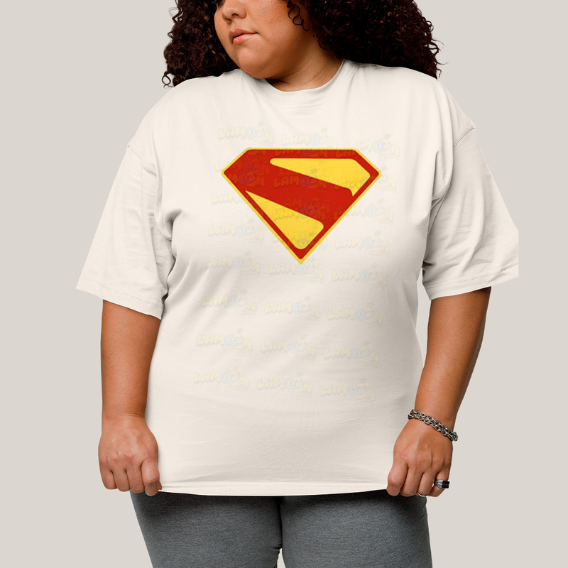 Camiseta Plus Size Algodão Unissex Superman Legacy Logo 3