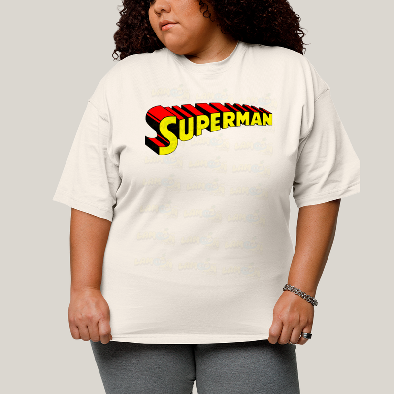 Camiseta Plus Size Algodão Unissex T shirt Superman Logo Clássica 1