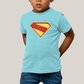 Camiseta Infantil Algodão Unissex Superman Legacy Logo 3